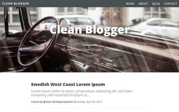 Clean Blogger Template For Personal Blogs