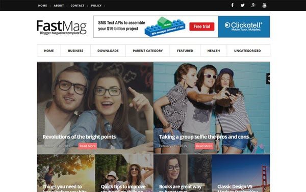 Fast Mag Responsive Blogger Template