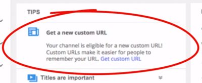 custom url ke liye notification aayega youtube channel deshboard me