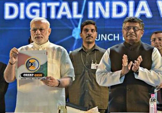 Narendra Modi ji ChampCash ka Promotion karte huee