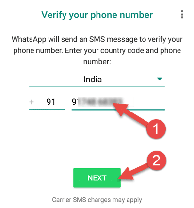 whatsapp number verify kare