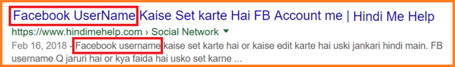 Main Keyword aage rakhe post title me