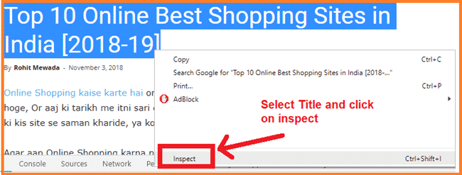 inspect element kark source code dekhe