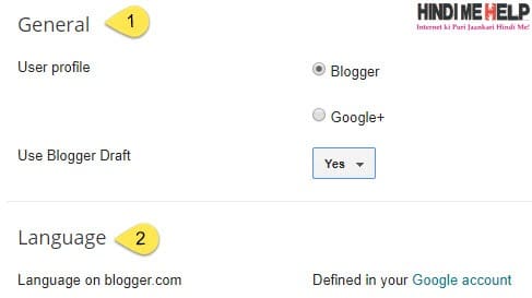 blogger user setting kare